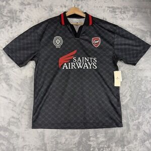 Saints Studio Airway Polo Soccer Style Jersey #5 Size Large Black Red NWT